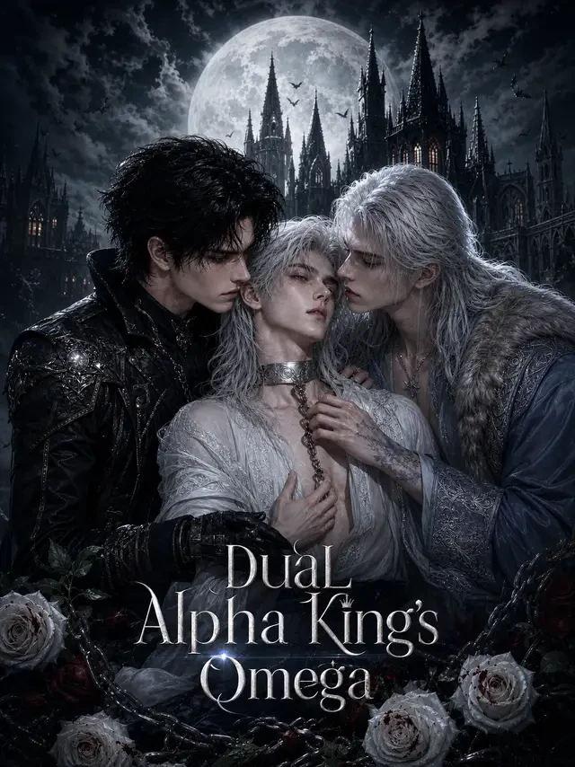 Dual Alpha King’s Omega official key art — the omega prince and the shadow wolf Alpha King (alliance cover, as supplied)