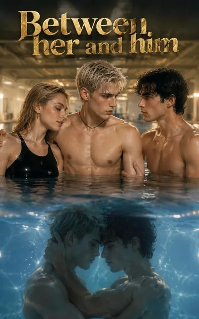 Between her and him key art