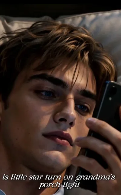 "Is Little Star, turn on Grandma's porch light" — the boy on the line recites the private command to Noah's smart-home system (ep2, subtitles as aired)