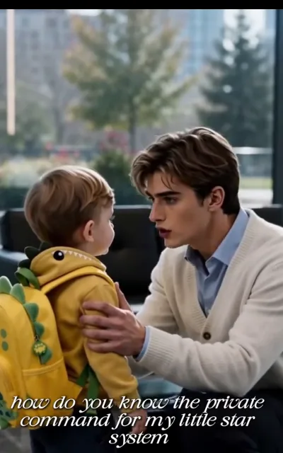 "How do you know the private command for my Little Star system" — Noah crouches to the boy's level, hands on his arms, demanding an answer (ep2, subtitles as aired)