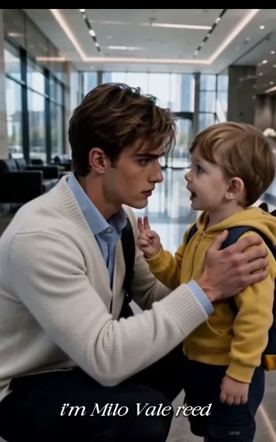"I'm Milo Vale Reed" — the introduction in the office lobby: both dads' surnames in one five-year-old (ep2, subtitles as aired)