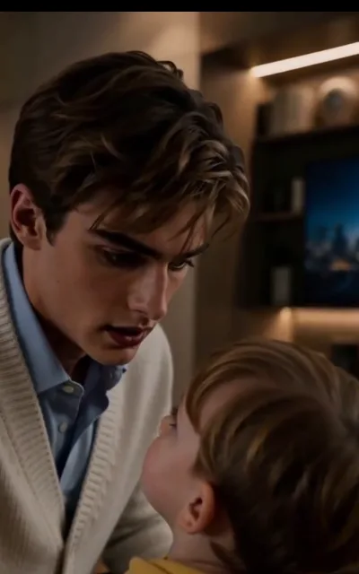 Evening at home — Noah looks down at the boy looking up at him, the show's warmest default setting (ep4)