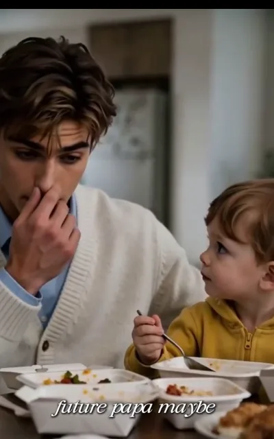 "Future papa, maybe" — the dinner-table exchange over half-finished takeout boxes (ep4, subtitles as aired)