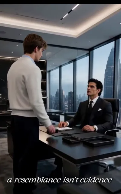 "A resemblance isn't evidence" — the Alpha CEO's verdict, delivered from behind his own desk (ep6, subtitles as aired)