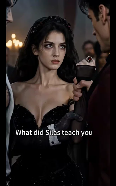 Episode 3 frame: confrontation naming the tutor — 'What did Silas teach you' — Silas referenced in subtitle