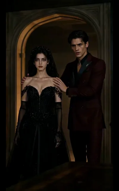Episode 6 frame: the bride and guardian face-to-face in the chapel's heart