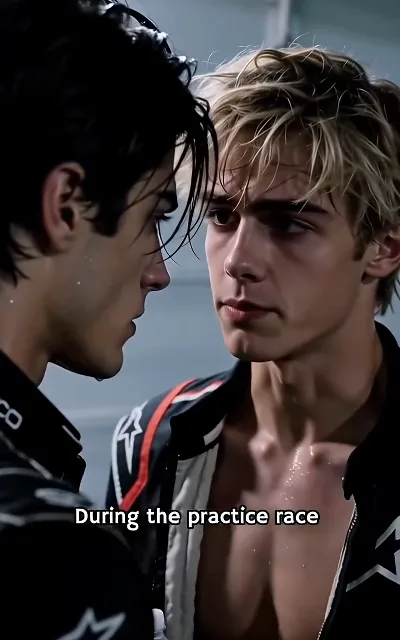 "During the practice race" — sweat and eye contact across the pit wall, the season turning (ep4, subtitles as aired)