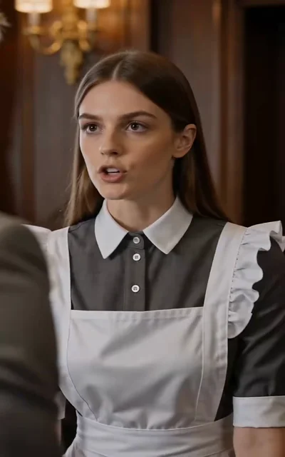Episode 2 frame: the Cursed Luna in a maid's apron — the true heir hidden in plain sight
