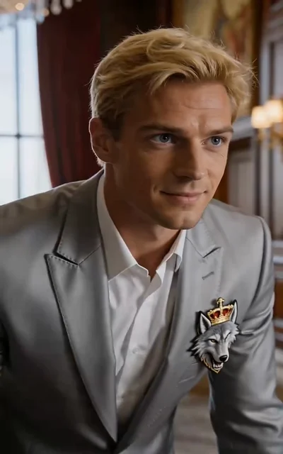 Episode 2 frame: Logan in the wolf council hall — the Alpha at the center of the conspiracy