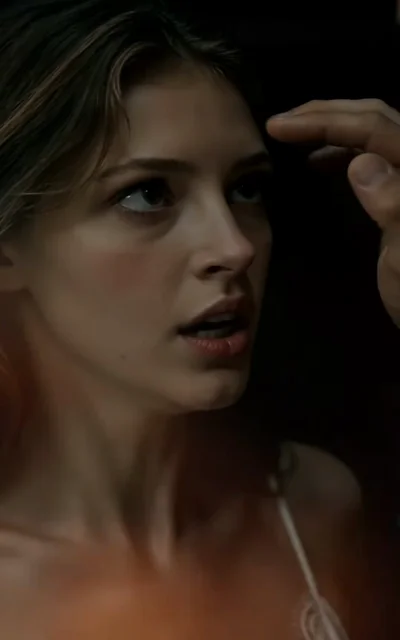 Episode 2 frame: the Alpha's gaze — ruthless, possessive, and unexpectedly protective