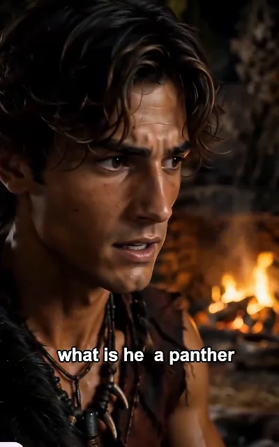 The guessing frame 'What is he, a panther?' — the beasts of this world questioned