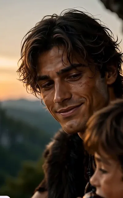 A sunset head-turn smile — the free run's last stretch