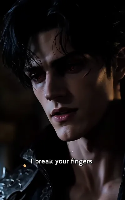 "I break your fingers" — the brutal king’s cold-threat close-up, dark-red eyes and the scar on his left cheekbone (ep3, subtitles as aired)