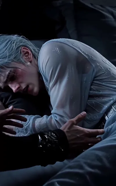 The embrace — Draven cradles a feverish Eli in his arms: the ice-melt arc’s proof frame (ep5)
