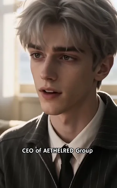 "CEO of AETHELRED Group" — the silver-haired frame in black tie, the in-frame title card the true-heir arc turns on (ep3, subtitles as aired; the platform’s synopsis names the heir Adrian Vanderbilt — kept as-is, pending verification)