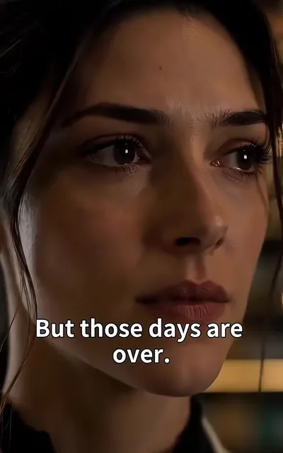 Frame ep01-f05 from episode 1 — Elena close-up (ep1; subtitles as aired — But those days are over)