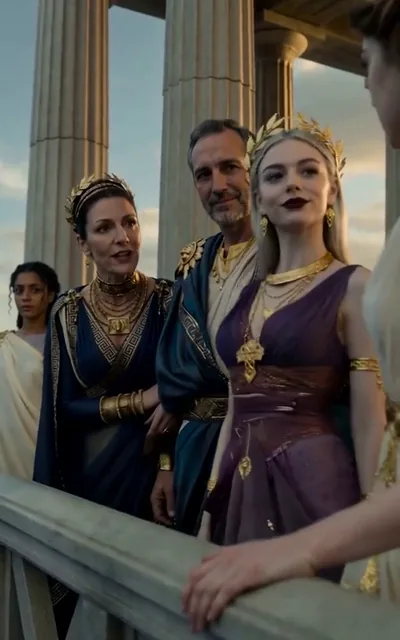 Frame ep02-f02 from episode 2 — His companion sees the god (ep2; subtitles as aired — You still carry the majesty of a king)