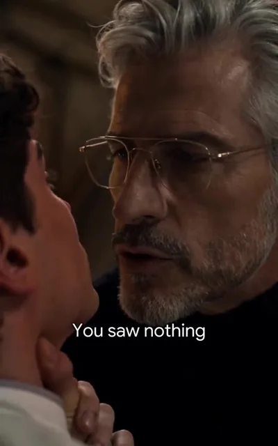 Frame ep02-f01 from episode 2 — The Director close-up (ep2; subtitles as aired — You saw nothing)