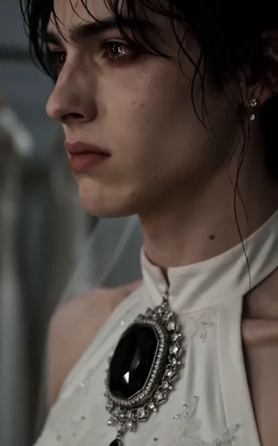 Frame ep01-f03 from episode 1 — Eli in the bridal look (ep1; subtitles as aired — I'm not a woman tonight. You are.)