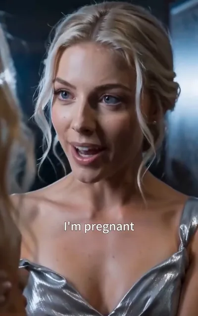 Frame ep01-f03 from episode 1 — Chloe announces the pregnancy (ep1; subtitles as aired — I'm pregnant. 10 weeks.)