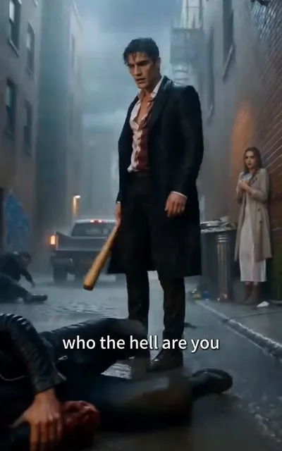 Frame ep03-f01 from episode 3 — Mateo stands over the fallen loanshark (ep3; subtitles as aired — Touch her again, and I'll bury you under this street.)