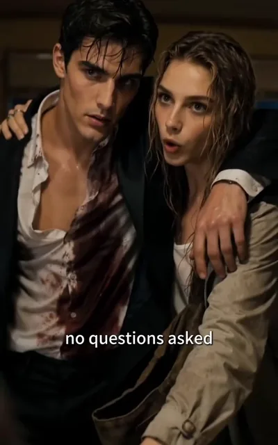 Frame ep04-f00 from episode 4 — The couple shoulder to shoulder (ep4; subtitles as aired — No questions asked.)
