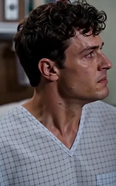 Frame ep02-f03 from episode 2 — George plays the dying brother (ep2; subtitles as aired — I'm not gonna make it. Don't waste the money on me.)
