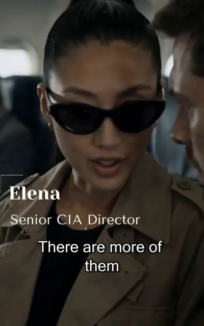 Frame ep01-f01 from episode 1 — Elena reads the room (ep1; subtitles as aired — There are more of them. Don't act yet.)