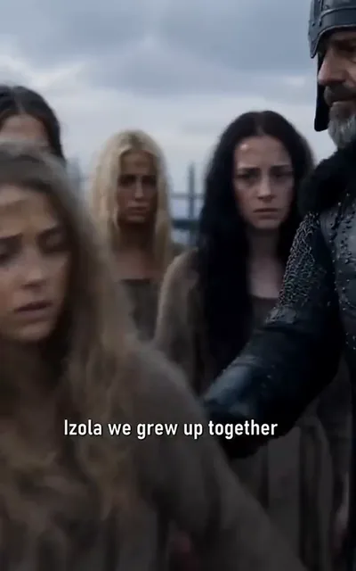 Frame ep01-f03 from episode 1 — Isola chooses her man (ep1; subtitles as aired — Calen is too fierce. Derek is clever and fearless. If I'm going to marry someone, it should be the best man here.)