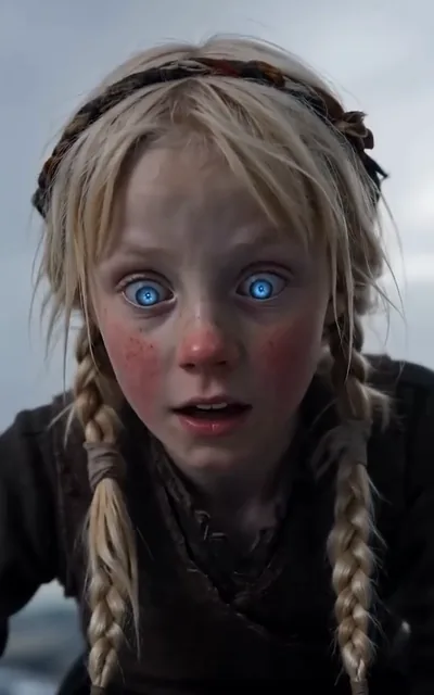 Frame ep08-f00 from episode 8 — The little girl reacts (ep8; subtitles as aired — Then can we use it for my brother?)