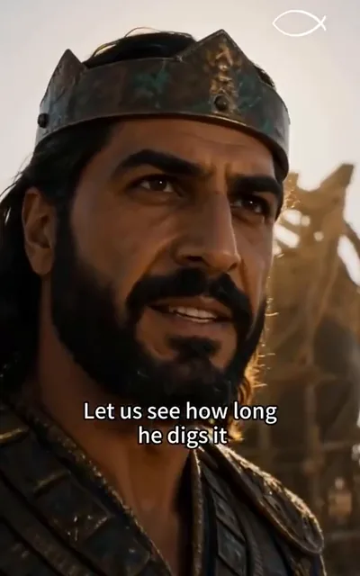 Frame ep01-f03 from episode 1 — The crowd bets on the dreamer (ep1; subtitles as aired — Let us see how long he digs it.)