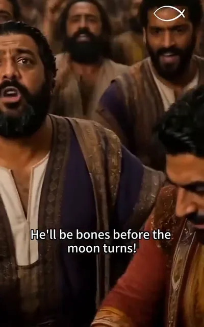 Frame ep05-f00 from episode 5 — The king's court takes the bet (ep5; subtitles as aired — He'll be bones before the moon turns!)