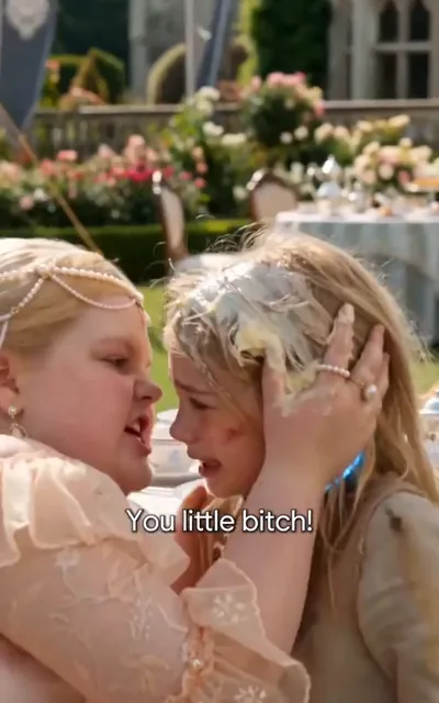 Frame ep03-f00 from episode 3 — Stella strikes Lucia (ep3; subtitles as aired — You little bitch!)