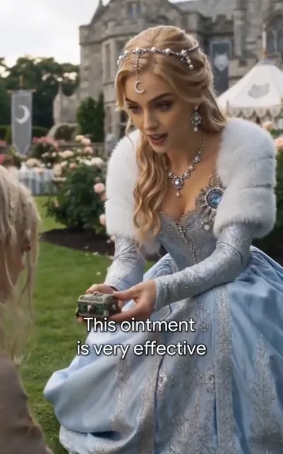 Frame ep04-f00 from episode 4 — Vivian tends Lucia (ep4; subtitles as aired — This ointment is very effective.)