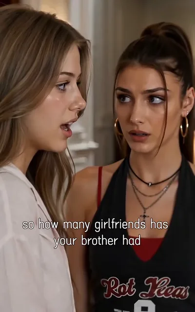 Frame ep01-f01 from episode 1 — Breakfast with the roommate (ep1; subtitles as aired — So how many girlfriends has your brother had? — Just the online one. He was obsessed and she ghosted him cold.)