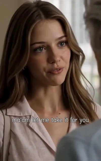 Frame ep02-f00 from episode 2 — Molly at the office (ep2; subtitles as aired — Ma'am, let me take it for you.)