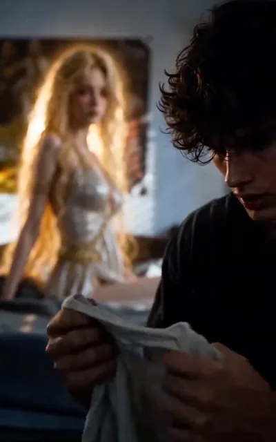 Frame ep03-f02 from episode 3 — Leo teaches Effie how to dress (ep3; subtitles as aired — Arms first, then head.)