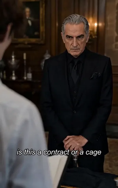Frame ep03-f00 from episode 3 — Eli reads the custody agreement (ep3; subtitles as aired — Is this a contract or a cage?)