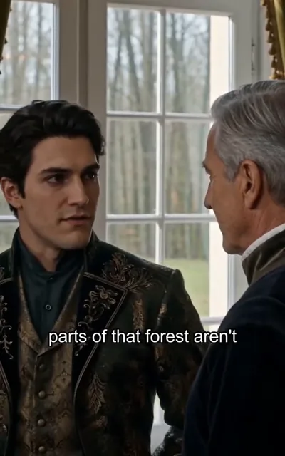 Frame ep08-f01 from episode 8 — Rory sends a rider after her (ep8; subtitles as aired — Parts of that forest aren't safe. She's my responsibility.)