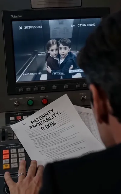 Frame ep03-f03 from episode 3 — Paternity probability 0.00 percent (ep3; subtitles as aired — The controls have been locked out remotely.)