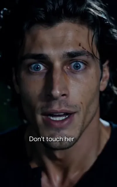 Frame ep06-f00 from episode 6 — Lucas steps in front (ep6; subtitles as aired — Don't touch her. The shift has to finish on its own.)
