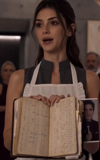 Frame ep05-f01 from episode 5 — Nora brings the household ledgers (ep5; subtitles as aired — Before I kneel, let me return what I owe.)