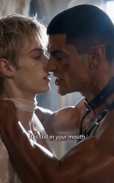 Frame ep02-f02 from episode 2 — A brother at his throat (ep2; subtitles as aired — It is still in your mouth.)