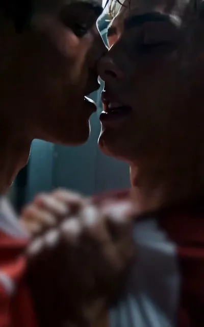 Frame ep01-f01 from episode 1 — Ian moves closer, on purpose (ep1; subtitles as aired — Then I'll go slower this time. See, you're not pushing. Was that slow enough?)