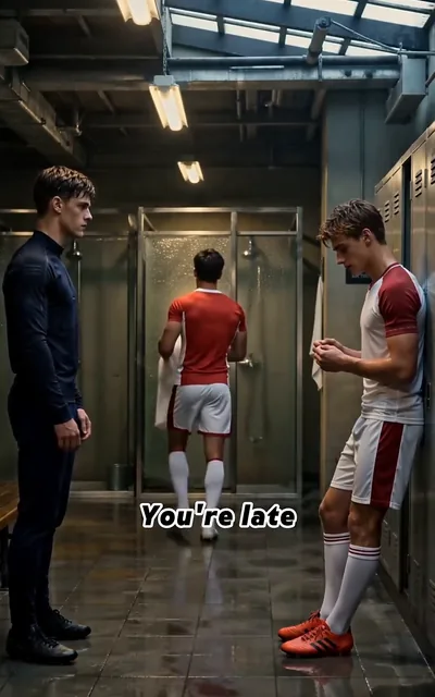 Frame ep01-f03 from episode 1 — Caught alone after practice (ep1; subtitles as aired — You're late, practice ended twenty minutes ago.)