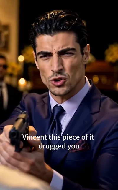 Frame ep03-f00 from episode 3 — Vincent lowers the guns (ep3; subtitles as aired — Lower your guns. He's with me.)