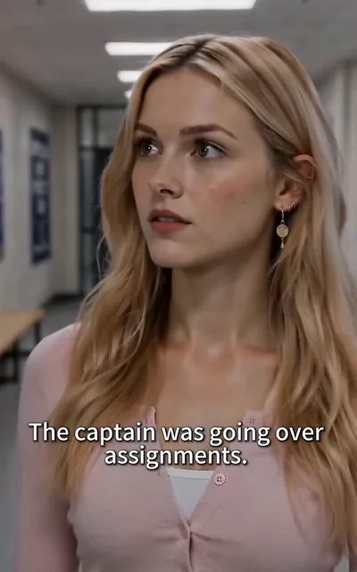Frame ep04-f03 from episode 4 — The hallway confrontation off the ice (ep4; subtitles as aired — Seven years, Jax, you're still the same.)