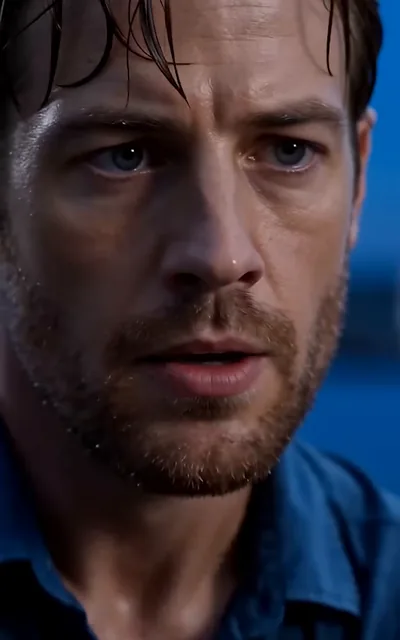 Frame ep05-f02 from episode 5 — Jordan's face, wet and serious (ep5; subtitles as aired — Both signals are moving. We have 10 minutes, maybe less.)