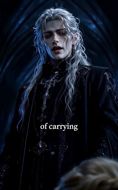 Frame ep01-f01 from episode 1 — Prince Kyle in the dark cathedral hall (ep1; subtitles as aired — You're the one exception in 1,000 years of my life.)