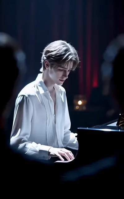 Frame ep04-f03 from episode 4 — The white-shirted man at the piano in the empty hall (ep4; subtitles as aired — Thanks for the generosity, boss. But taking the money doesn't mean I accept my fate.)